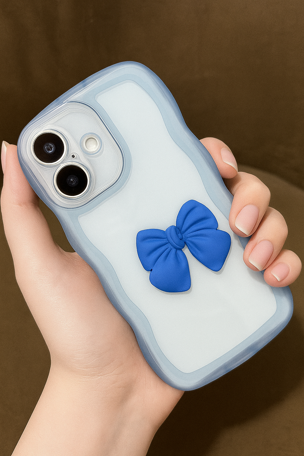 ZEROTO ZR015 Back Case Cover | Wave Edge Bow Slim Fit | Camera Protection | Shockproof TPU Case