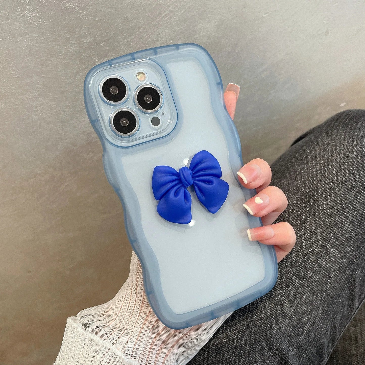 ZEROTO ZR015 Back Case Cover | Wave Edge Bow Slim Fit | Camera Protection | Shockproof TPU Case