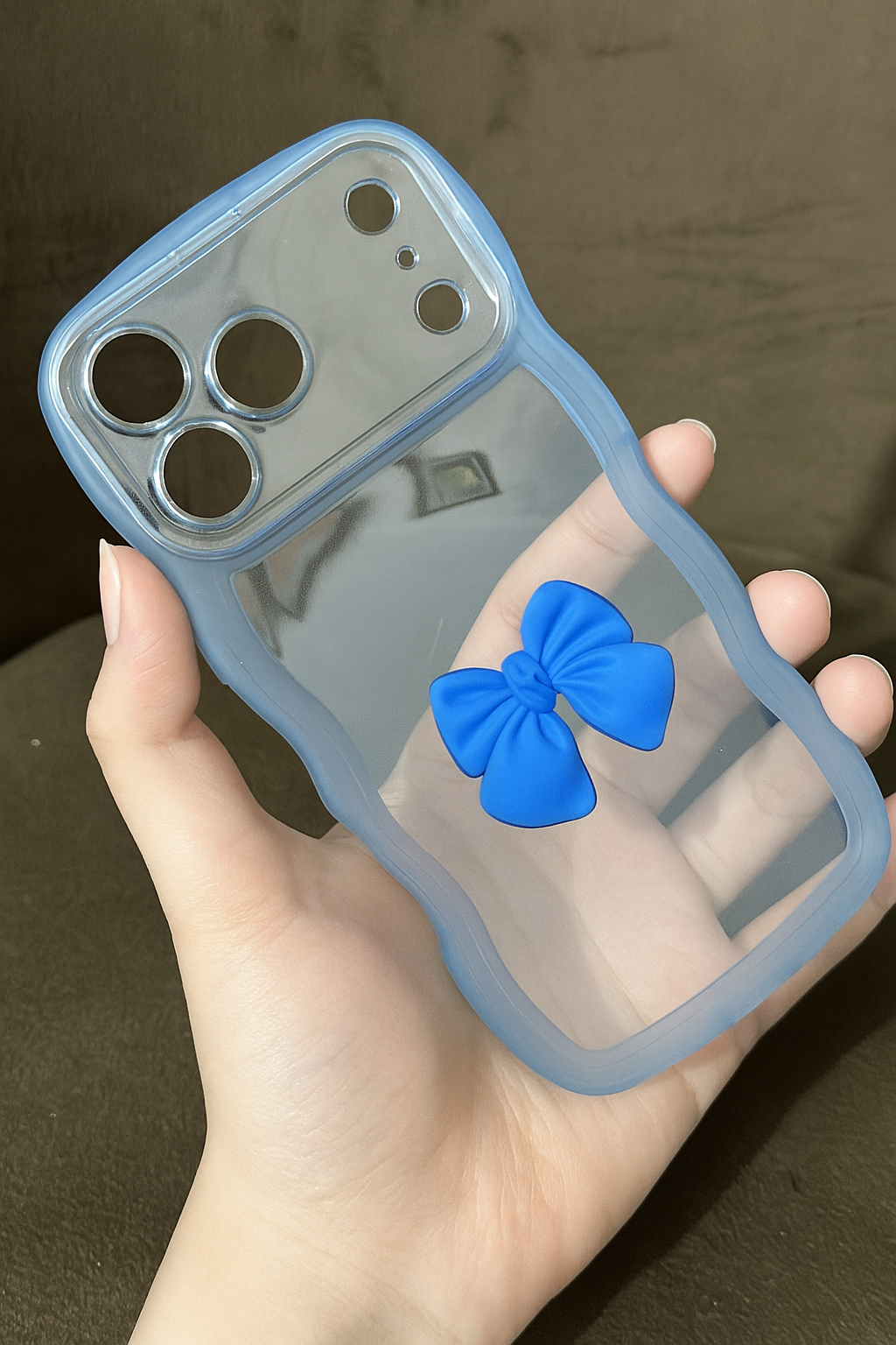 ZEROTO ZR015 Back Case Cover | Wave Edge Bow Slim Fit | Camera Protection | Shockproof TPU Case