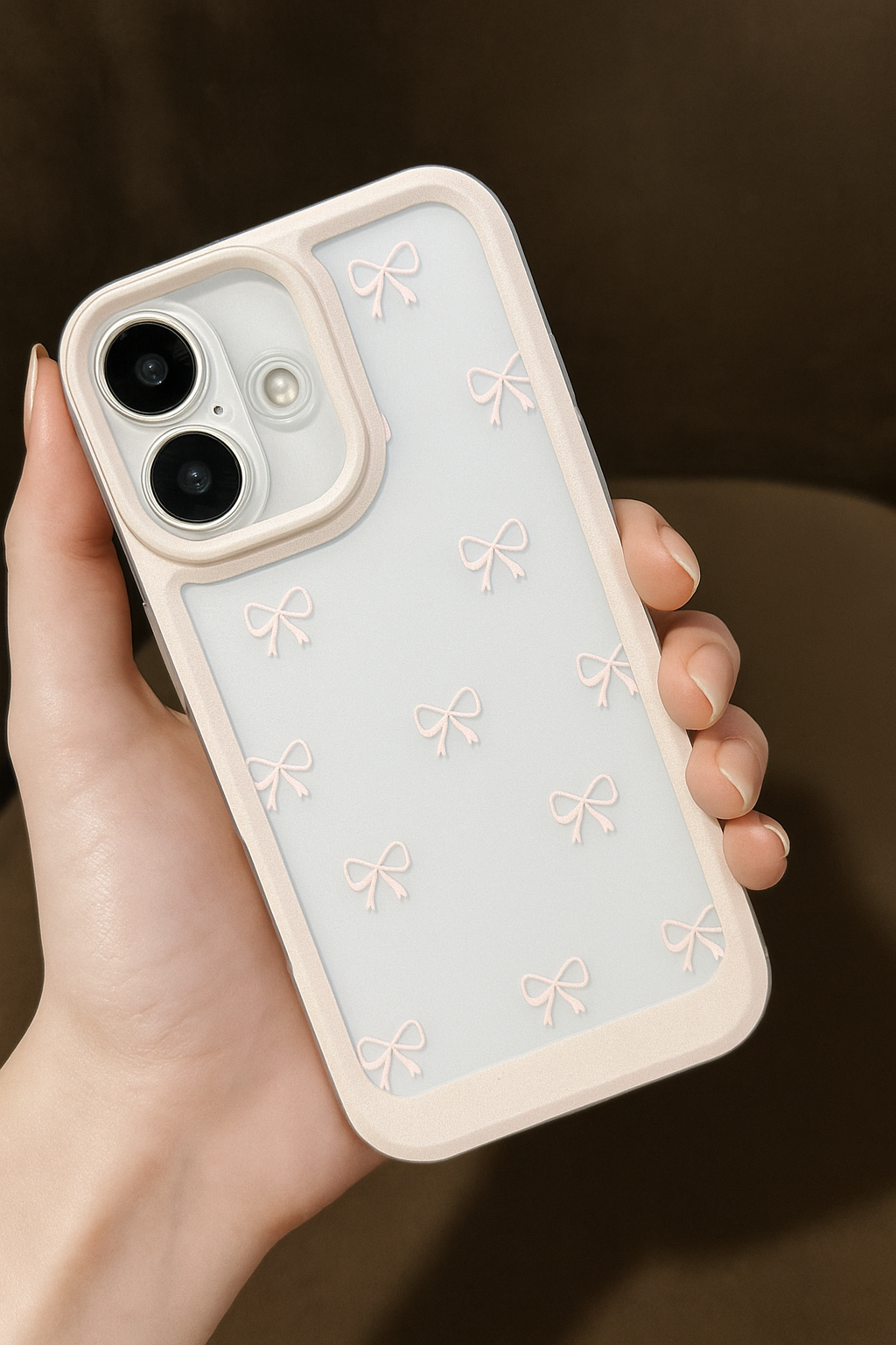 ZEROTO ZR017 Back Case Cover | Bowknot Slim Fit | Camera Protection | Shockproof TPU Case