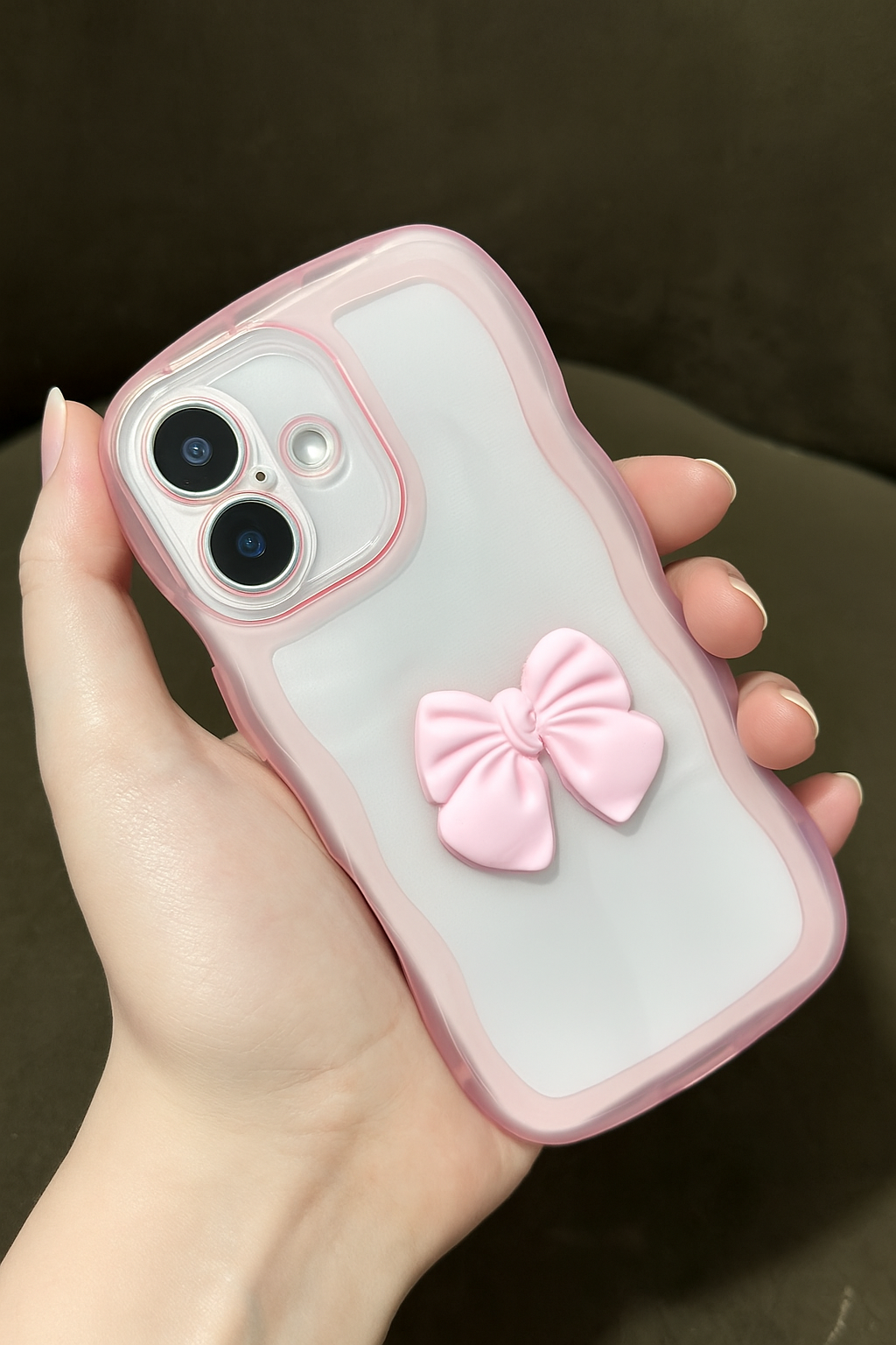ZEROTO ZR015 Back Case Cover | Wave Edge Bow Slim Fit | Camera Protection | Shockproof TPU Case