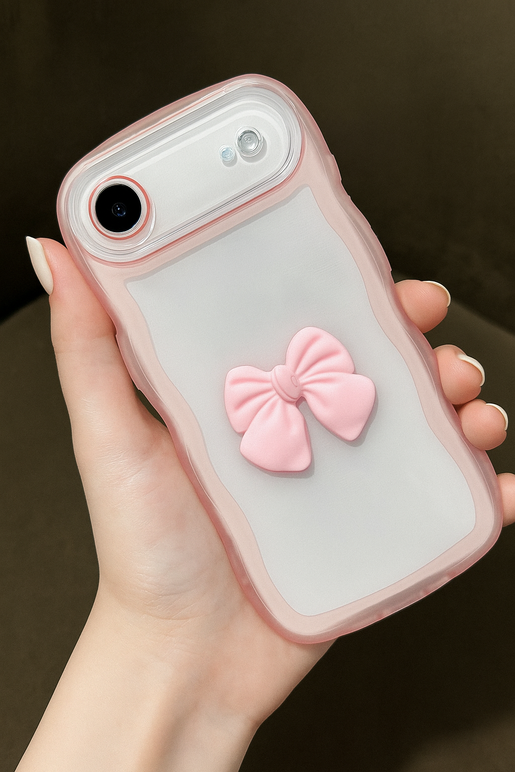 ZEROTO ZR015 Back Case Cover | Wave Edge Bow Slim Fit | Camera Protection | Shockproof TPU Case