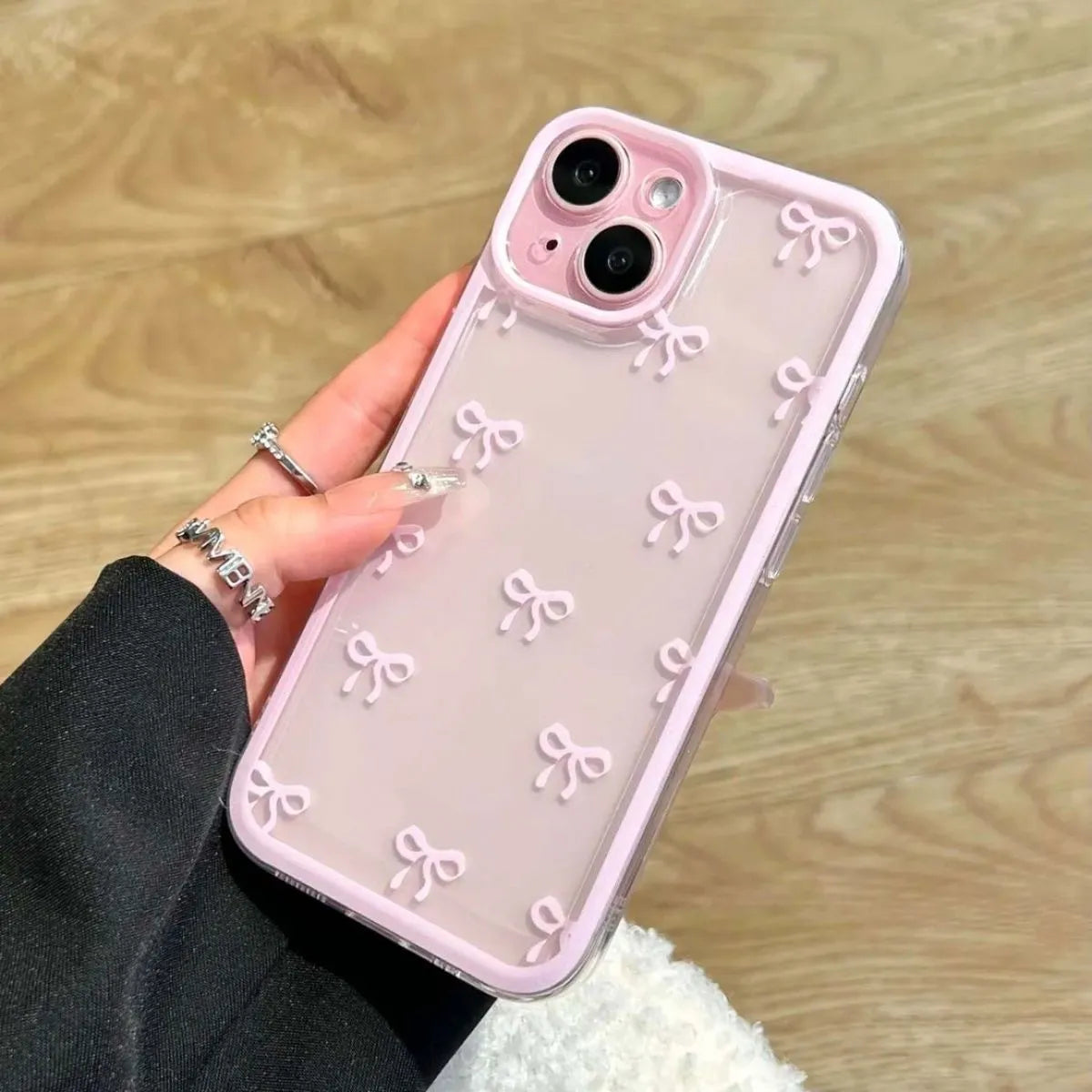 ZEROTO ZR017 Back Case Cover | Bowknot Slim Fit | Camera Protection | Shockproof TPU Case
