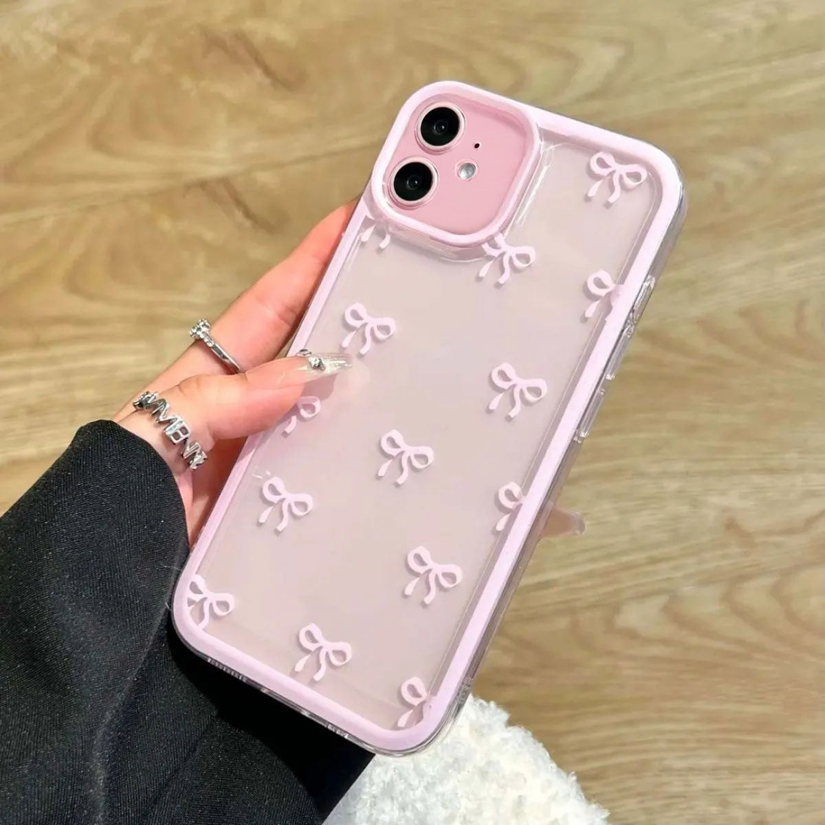 ZEROTO ZR017 Back Case Cover | Bowknot Slim Fit | Camera Protection | Shockproof TPU Case