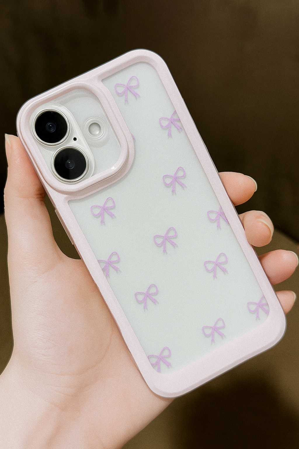 ZEROTO ZR017 Back Case Cover | Bowknot Slim Fit | Camera Protection | Shockproof TPU Case