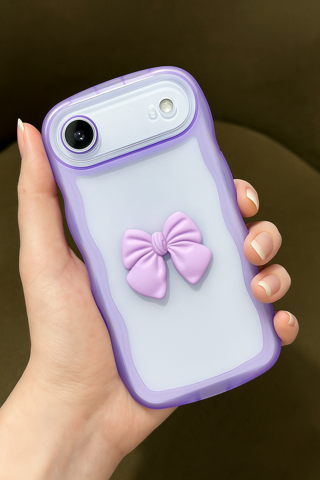 ZEROTO ZR015 Back Case Cover | Wave Edge Bow Slim Fit | Camera Protection | Shockproof TPU Case