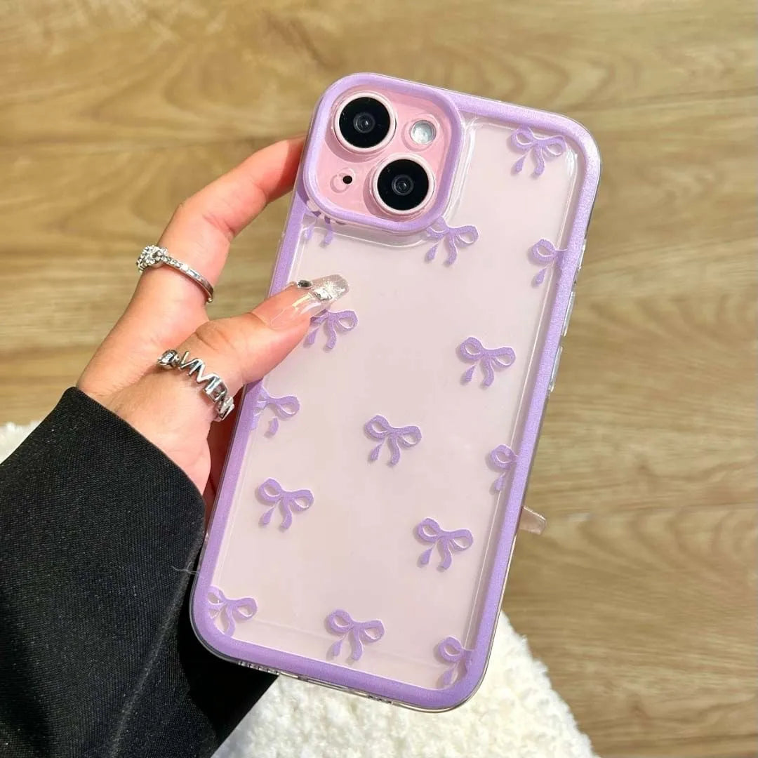 ZEROTO ZR017 Back Case Cover | Bowknot Slim Fit | Camera Protection | Shockproof TPU Case