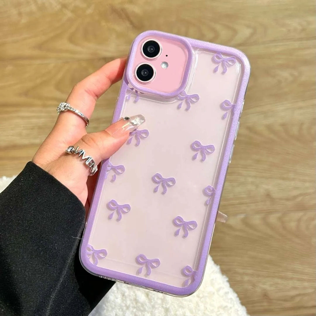 ZEROTO ZR017 Back Case Cover | Bowknot Slim Fit | Camera Protection | Shockproof TPU Case