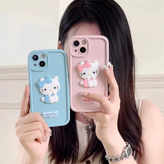 ZEROTO ZR010 For iPhone Back Case Cover | Cute 3D Kitty | Camera Protection | Shockproof Silicone Case