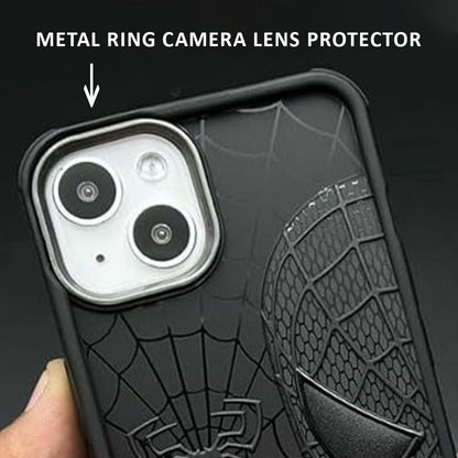 ZEROTO ZR006 Spidey Face Mask Metal Ring Camera Lens Protector Case Cover For iPhone 13 14 15 16