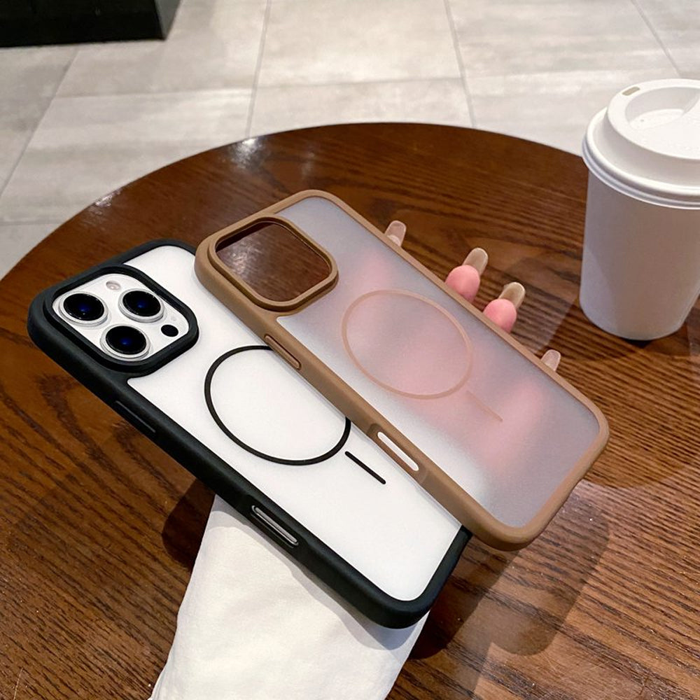 ZEROTO ZR018 Back Case Cover | Soft Matte Mag-Safe | Slim Fit | Camera Protection | Shockproof TPU Case