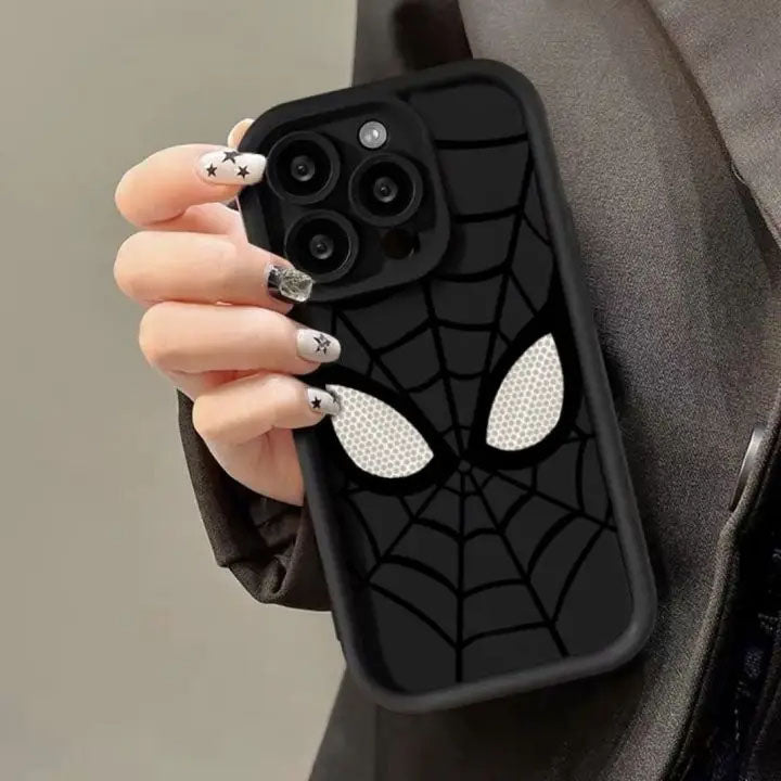 ZEROTO Pack Of 2 Case | Cute Fun Cartoon 3D Ball Coffee & Spidey Face Mask Soft Silicone Case