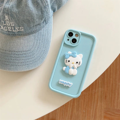 ZEROTO ZR010 For iPhone Back Case Cover | Cute 3D Kitty | Camera Protection | Shockproof Silicone Case