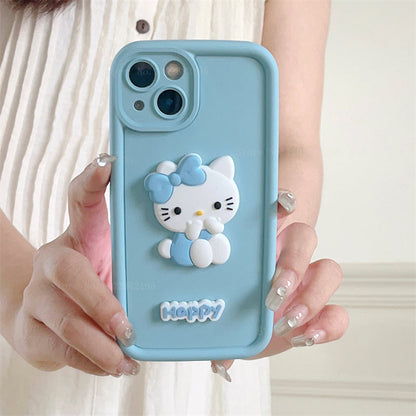 ZEROTO ZR010 For iPhone Back Case Cover | Cute 3D Kitty | Camera Protection | Shockproof Silicone Case