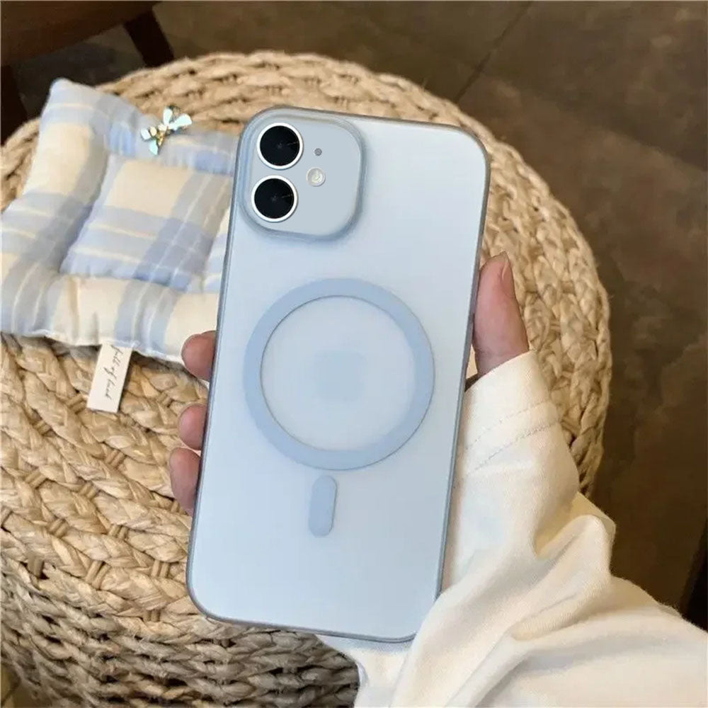 ZEROTO ZR005 Ultra-Thin Matte Magnetic Mag-Safe Wireless Charging Clear Case Cover For iPhone X XR 11 12 13 14 15 16Pro Plus Max (TPU)