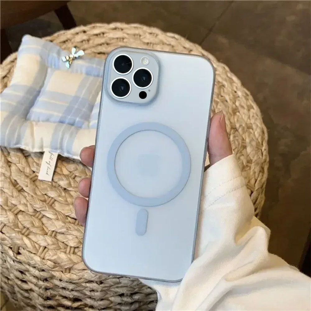 ZEROTO ZR005 Ultra-Thin Matte Magnetic Mag-Safe Wireless Charging Clear Case Cover For iPhone X XR 11 12 13 14 15 16Pro Plus Max (TPU)