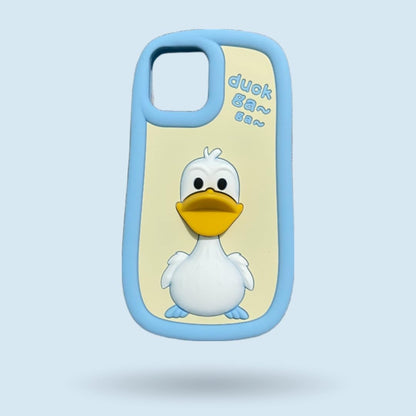 ZEROTO ZR001 3D Cute Yellow Duck Soft Silicone Case Cover For iPhone 11 12 13 14 15 16 Pro Plus Max