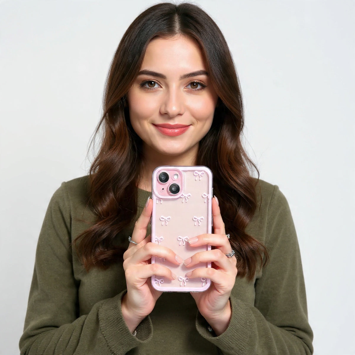 ZEROTO ZR017 Back Case Cover | Bowknot Slim Fit | Camera Protection | Shockproof TPU Case