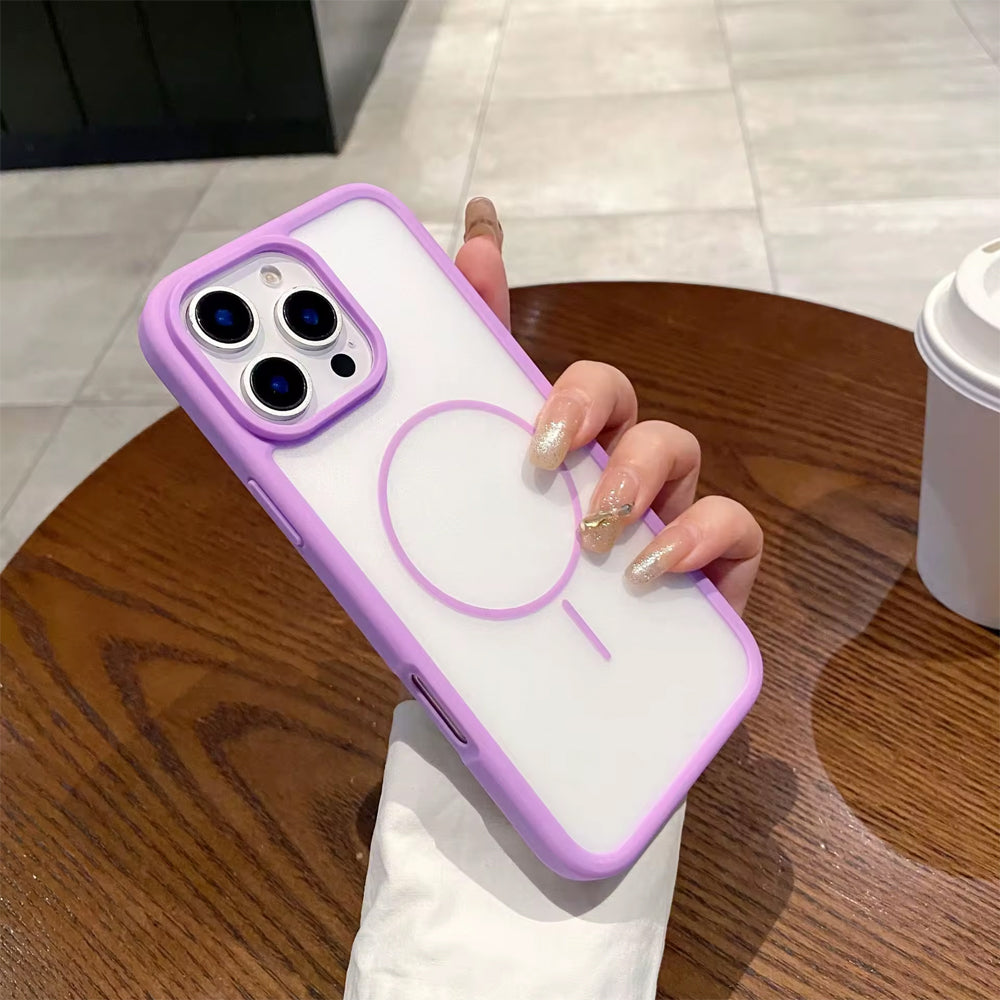 ZEROTO ZR018 Back Case Cover | Soft Matte Mag-Safe | Slim Fit | Camera Protection | Shockproof TPU Case