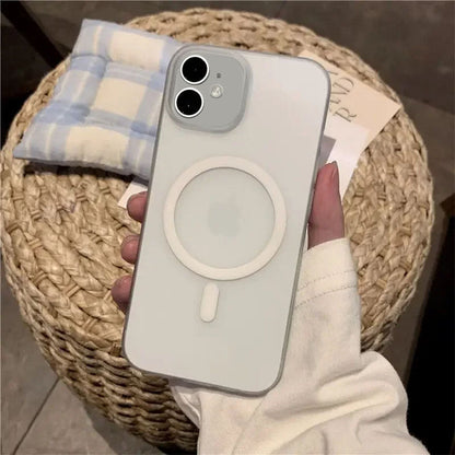 ZEROTO ZR005 Ultra-Thin Matte Magnetic Mag-Safe Wireless Charging Clear Case Cover For iPhone X XR 11 12 13 14 15 16Pro Plus Max (TPU)